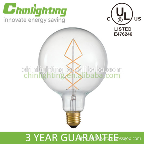 DIY globe shape high lumen long lifespan g125 e26 E27 filament bulb led G125 bulb